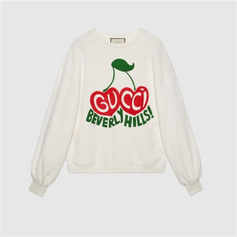 gucci cherry sweatshirt|gucci sweatshirt for women.